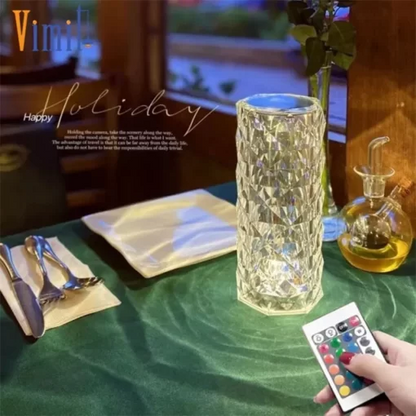 Crystal Lamp, Touch & Remote Control