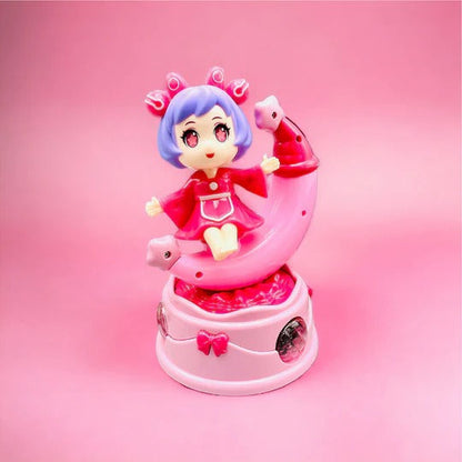 Rotating Moon Doll Toy With LED Lights & Music